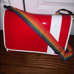 delias by dollskill red messenger bag